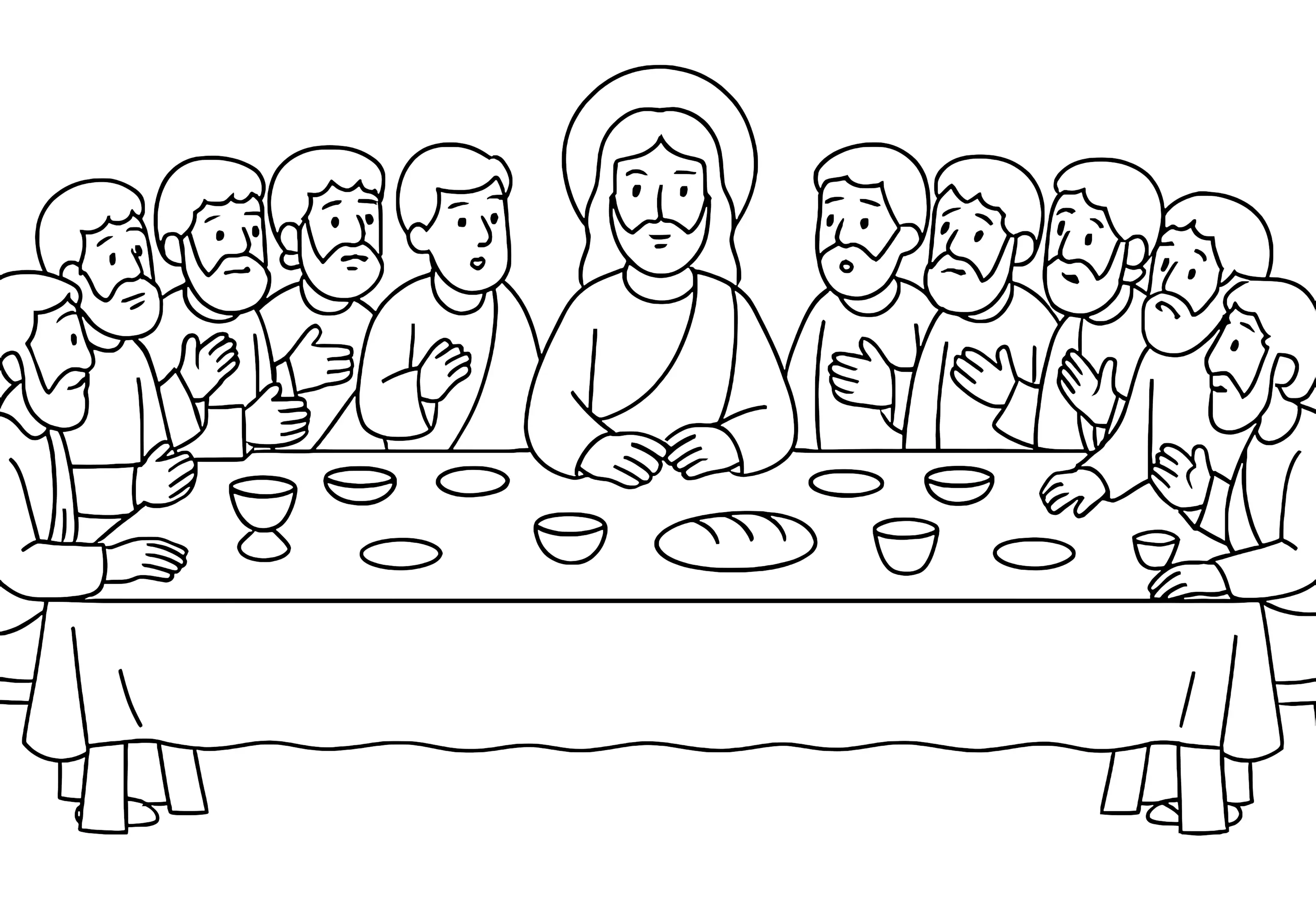 Last Supper Coloring Page