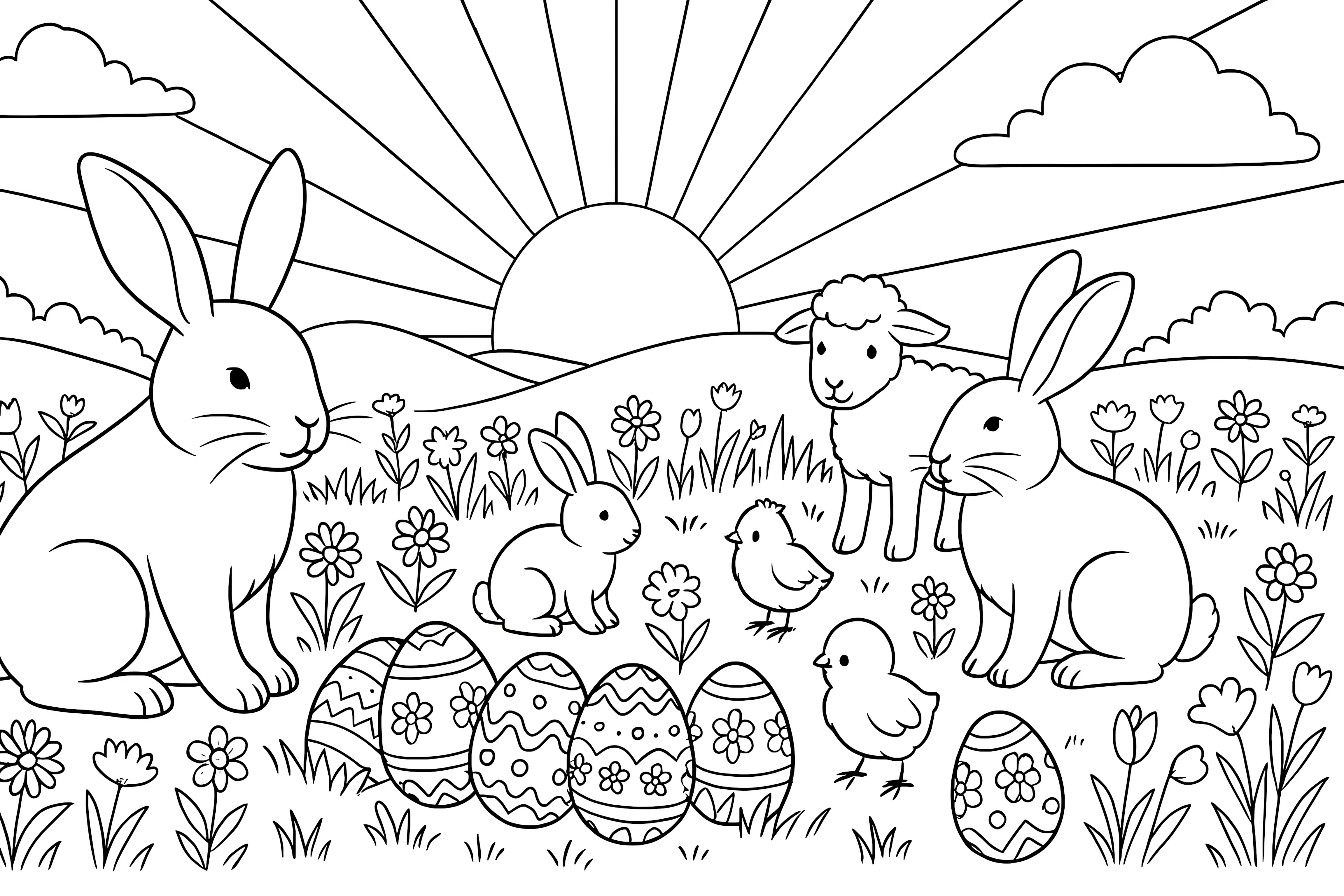 Easter Bunny Coloring Page